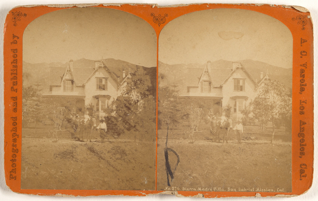A.C. Varela:Sierra Madre Villa, San Gabriel Mission, Cal., Poster Print Wall Art