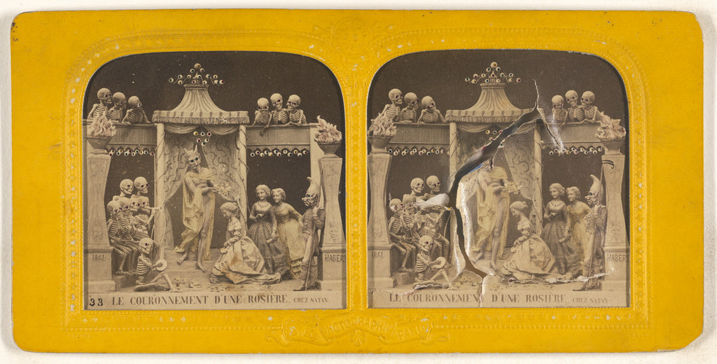 Adolphe Block:Le Couronnement d'Une Rosiere, Chez Satan., Poster Print Wall Art