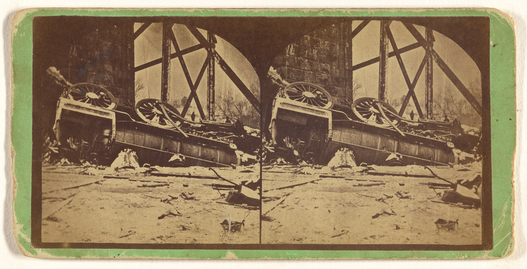 Wager & Crowell:View of the "Colmubia" as it fell. [Ashtabul, Poster Print Wall Art