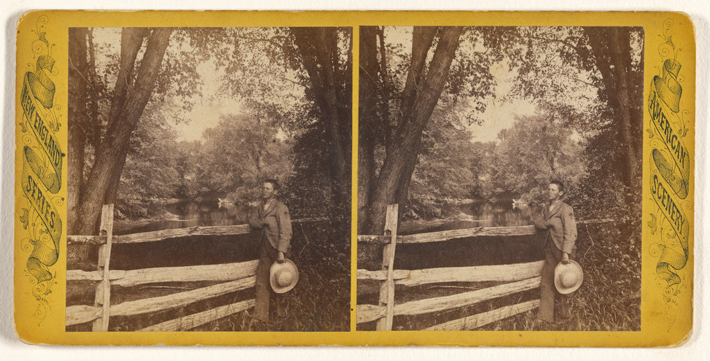 Edward O. Waite:View above Hawkins Bridge, Poster Print Wall Art