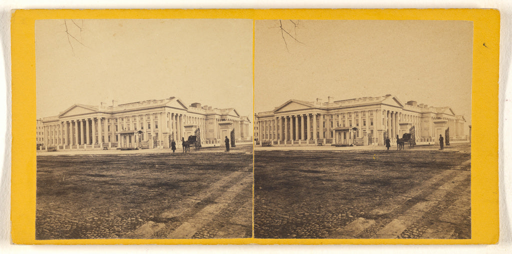 George D. Wakely:U.S. Treasury. North Front., Poster Print Wall Art