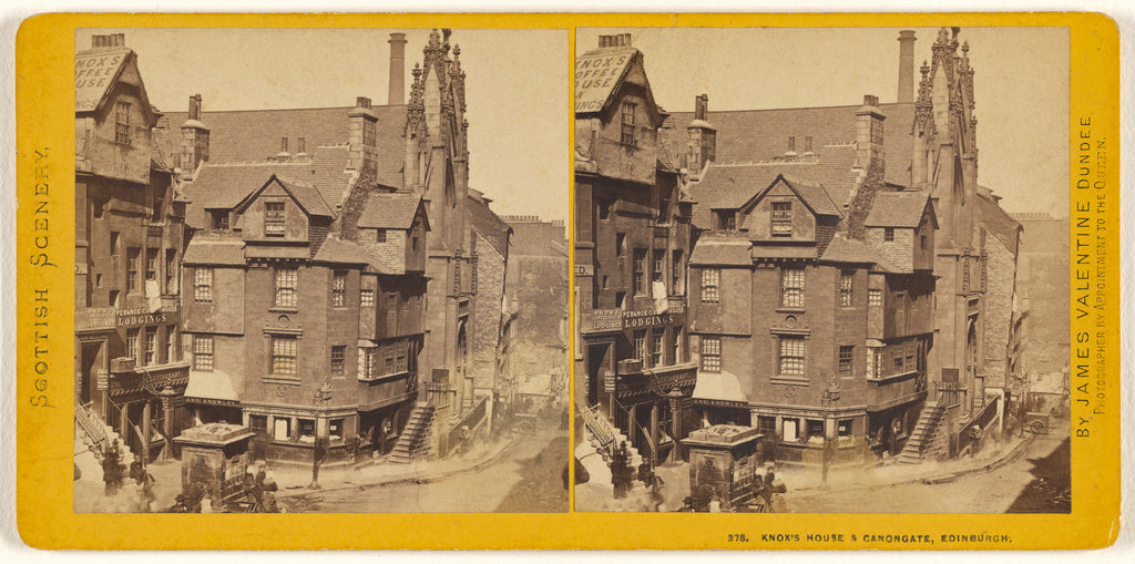 James Valentine:Knox's House & Canongate, Edinburgh., Poster Print Wall Art