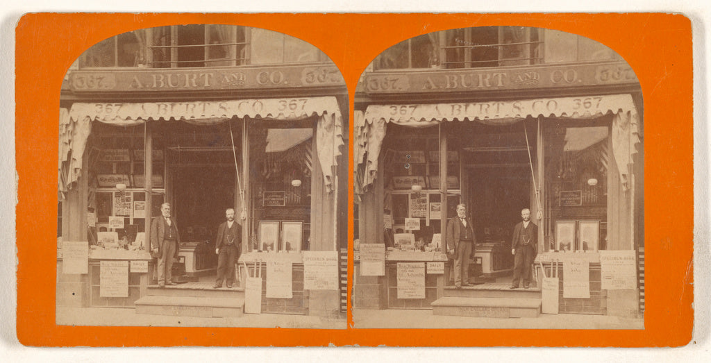 Unknown maker, American:[Exterior view of A. Burt & Co. Musi, Poster Print Wall Art