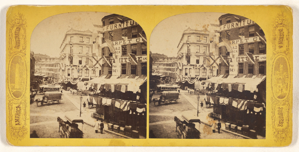 Unknown maker, American:[Dock Square Decorations, June 17, 1, Poster Print Wall Art
