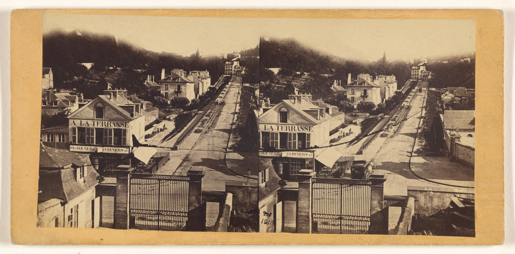 Unknown maker, French:Entree du Chemin de fer a St. Cloud., Poster Print Wall Art