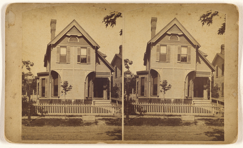Unknown maker, American:[Exterior of a house, possibly at Po,16x12"(A3)Poster