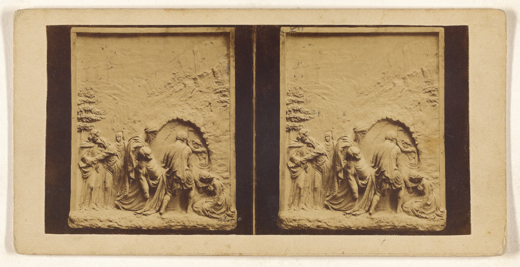 Unknown maker, French:[14 Station. Jesus (---illeg.) au tomb, Poster Print Wall Art