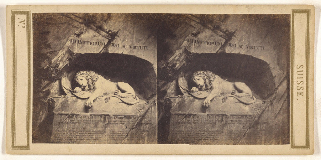 Unknown maker, French:[Lion sculpture of Lucerne, Switzerlan, Poster Print Wall Art