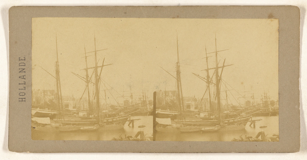 Unknown:Vues Des Docks a Amsterdam., Poster Print Wall Art