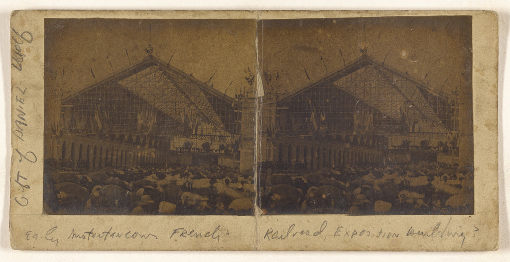 Unknown maker, French:[Railroad exposition building, France?, Poster Print Wall Art