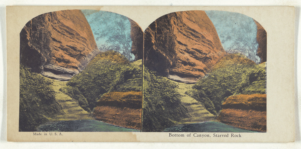 Unknown maker, American:Bottom of Canyon, Starved Rock, Poster Print Wall Art