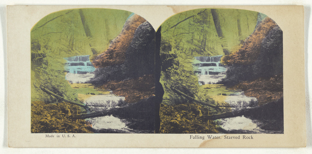 Unknown maker, American:Falling Water, Starved Rock, Poster Print Wall Art