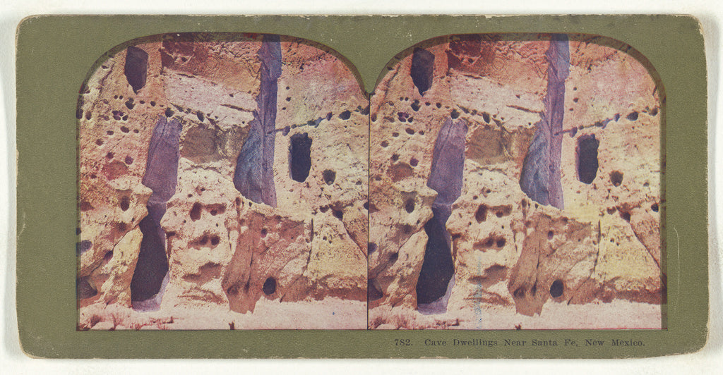 Unknown maker, American:Cave Dwelling Near Sante Fe, New Mex, Poster Print Wall Art