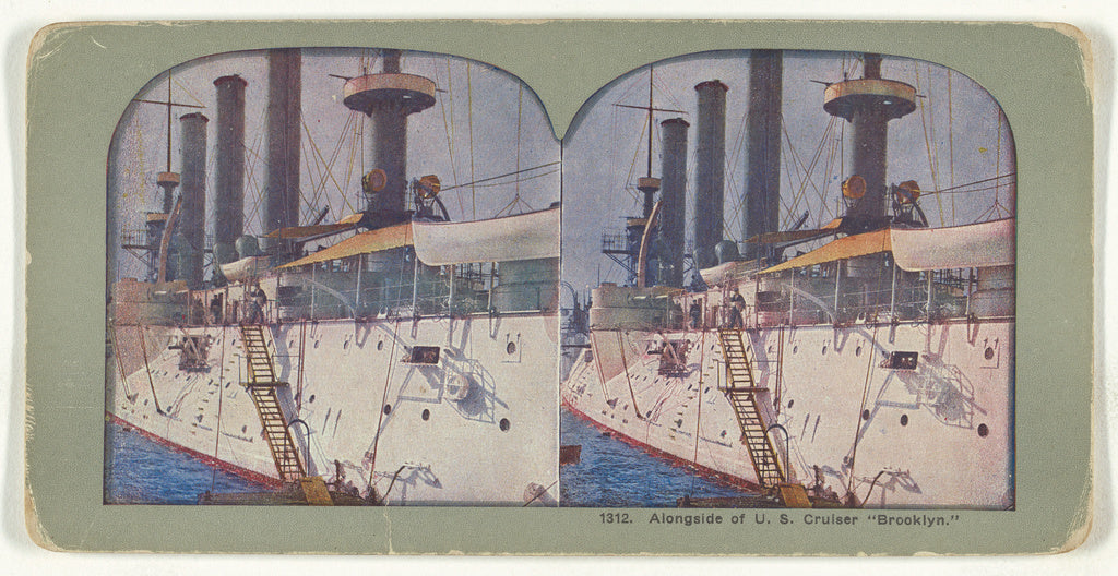 Unknown maker, American:Alongside of United States Cruiser ", Poster Print Wall Art