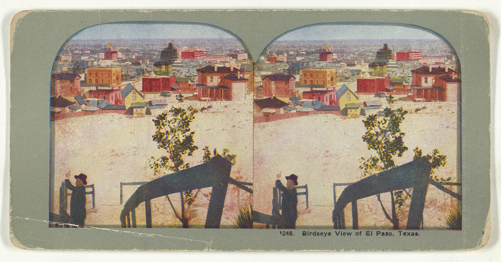 Unknown maker, American:Bird's Eye View of El Paso, Texas., Poster Print Wall Art