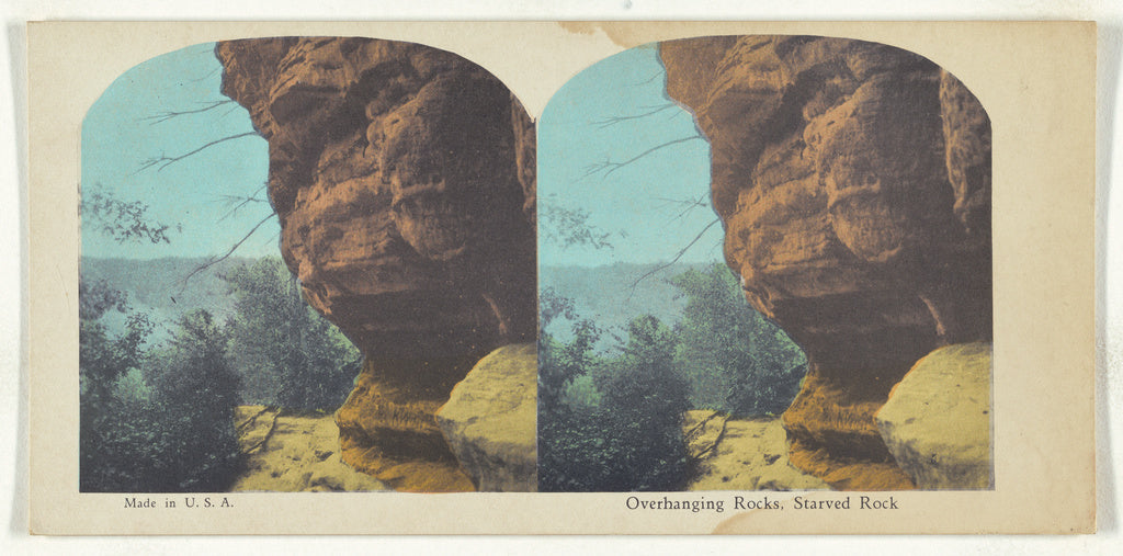 Unknown maker, American:Overhanging Rocks, Starved Rock, Poster Print Wall Art