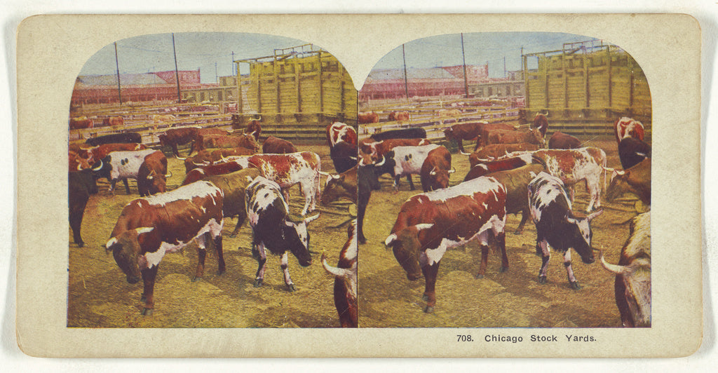 Unknown maker, American:Chicago Stock Yards., Poster Print Wall Art