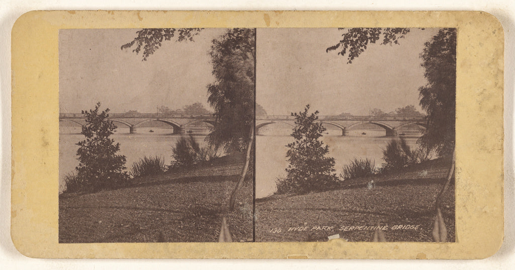 Unknown maker, British:Hyde Park, Serpentine Bridge., Poster Print Wall Art