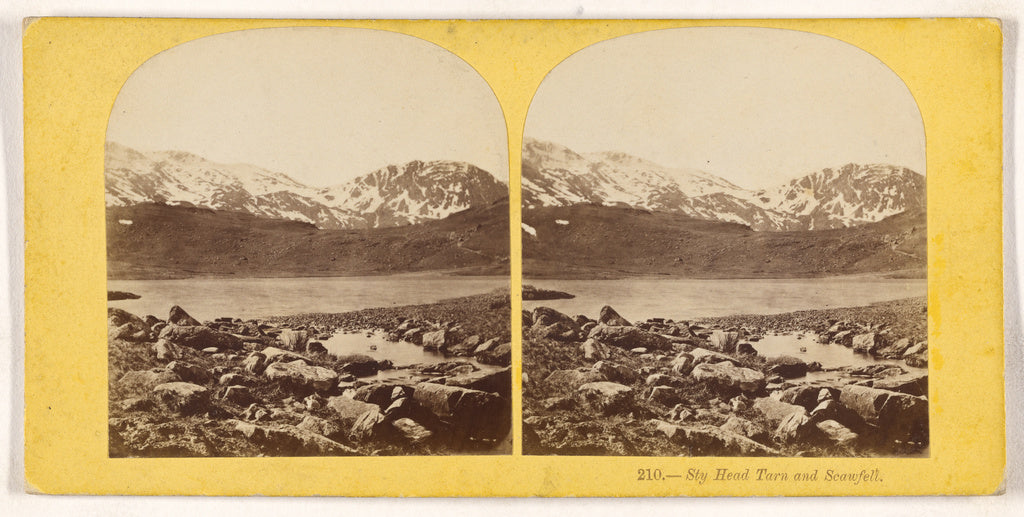 Unknown maker, British:Sty Head Tarn and Scawfell., Poster Print Wall Art