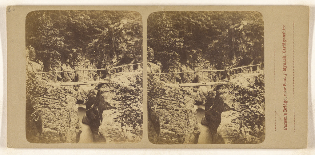 Unknown maker, British:Parson's Bridge, near Pont-y-Mynach, , Poster Print Wall Art