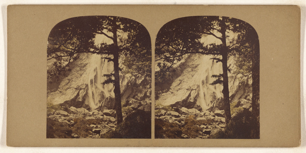 Unknown maker, British:Powerscourt Waterfall., Poster Print Wall Art