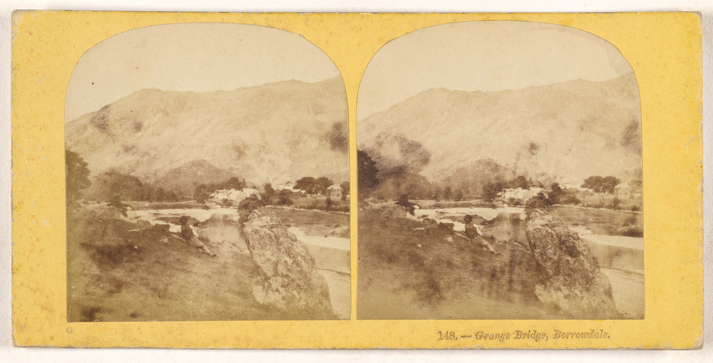 Unknown maker, British:Grange Bridge, Borrowdale., Poster Print Wall Art
