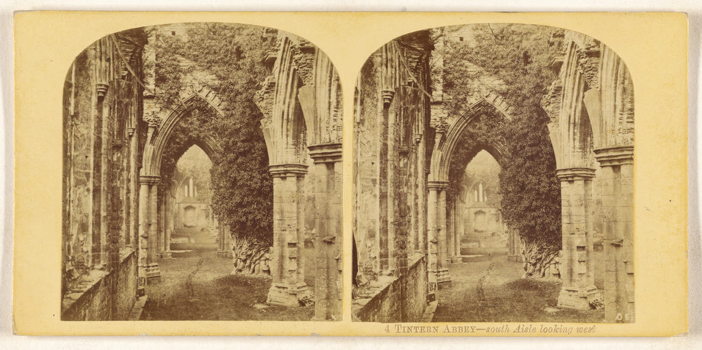 Unknown maker, British:Tintern Abbey - south Aisle looking w, Poster Print Wall Art