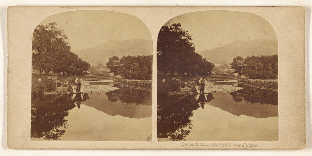 Unknown maker, British:On the Rotha - Wansfell in the distan, Poster Print Wall Art