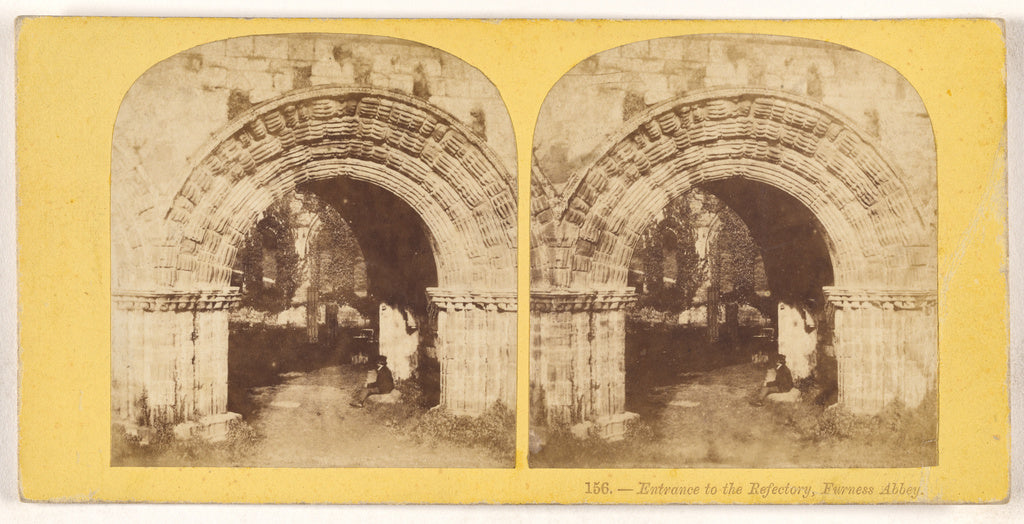 Unknown maker, British:Entrance to the Refectory, Furness Ab, Poster Print Wall Art