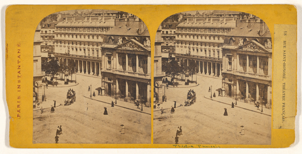 Unknown maker, French:Rue Saint-Honore, Theatre Francais., Poster Print Wall Art