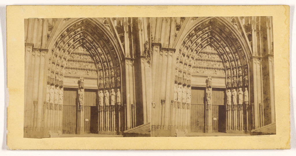 Unknown maker, French:Bords du Rhin. Portail de la Cathedral, Poster Print Wall Art