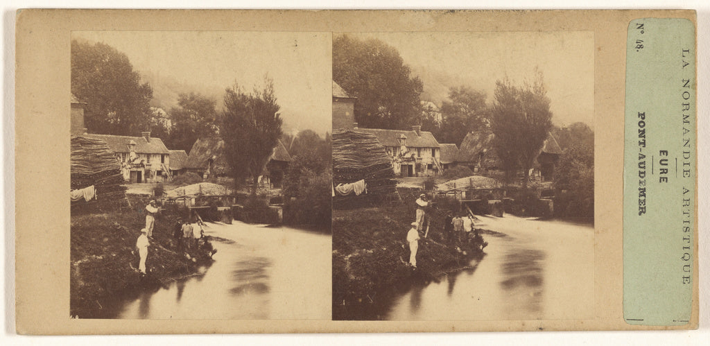 Unknown maker, French:La Normandie Artistique. Eure. Pont-Au, Poster Print Wall Art