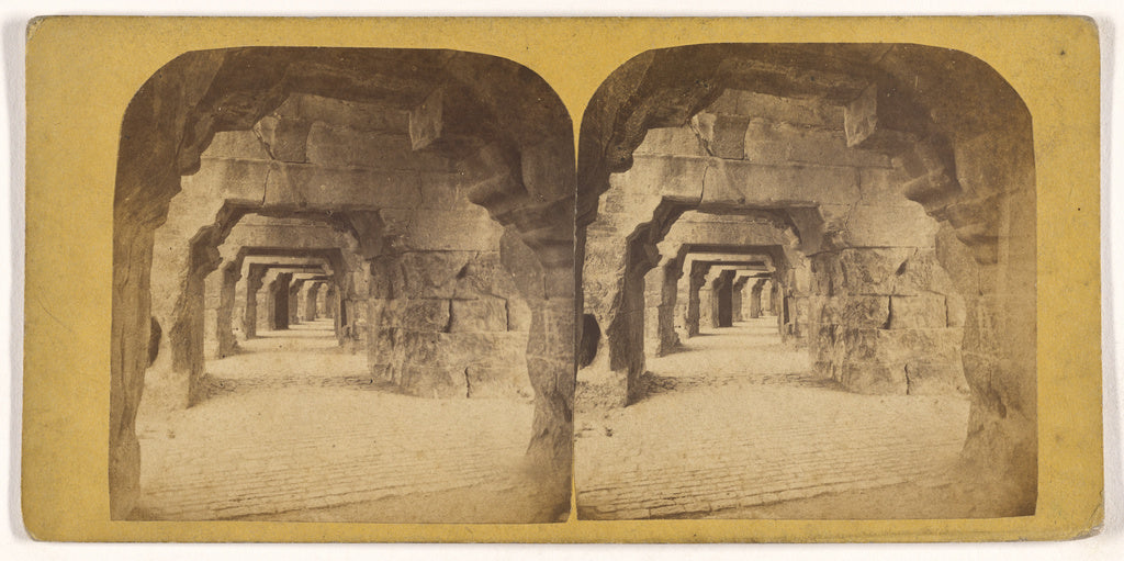 Unknown maker, French:[Corridor of Roman Amphitheatre, Nimes, Poster Print Wall Art