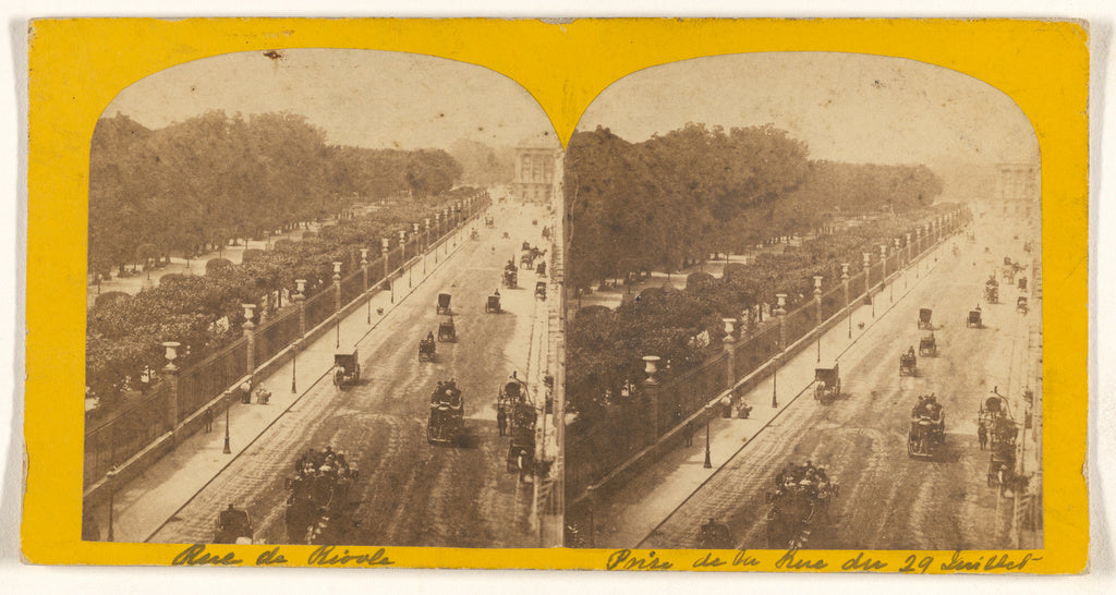 Unknown maker, French:Vue Instantanee de Paris. Rue de Rivol, Poster Print Wall Art