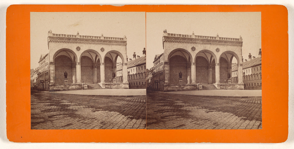 Unknown maker, German:Munchen. Die Feldherrenhalle., Poster Print Wall Art