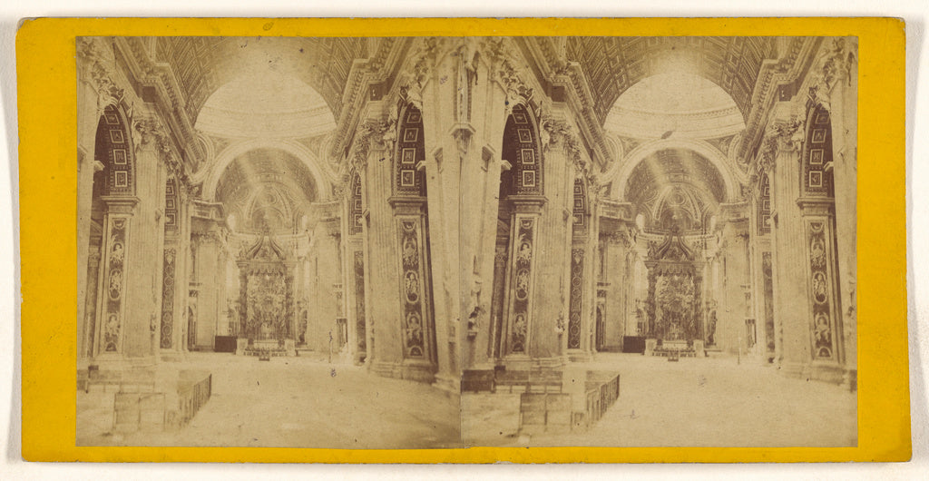 Unknown maker, Italian:[Rome. Interior of St. Peters' showin,16x12"(A3)Poster