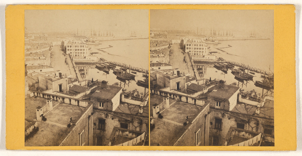 Unknown maker, Italian:Vue prise du Fort de l'Oeuf (Naples)., Poster Print Wall Art