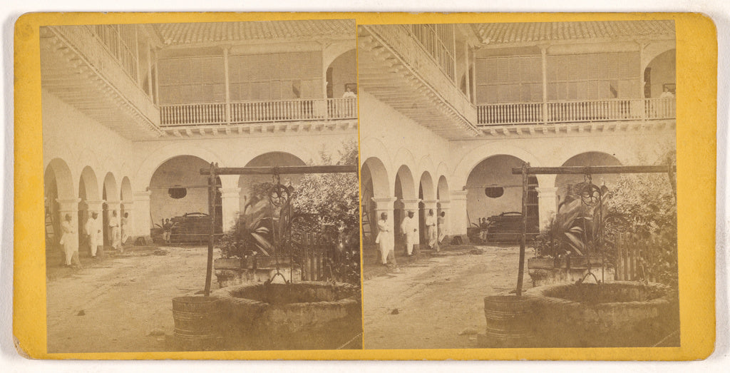 Unknown:[Court yard of the American Consuls House, Carthagen, Poster Print Wall Art