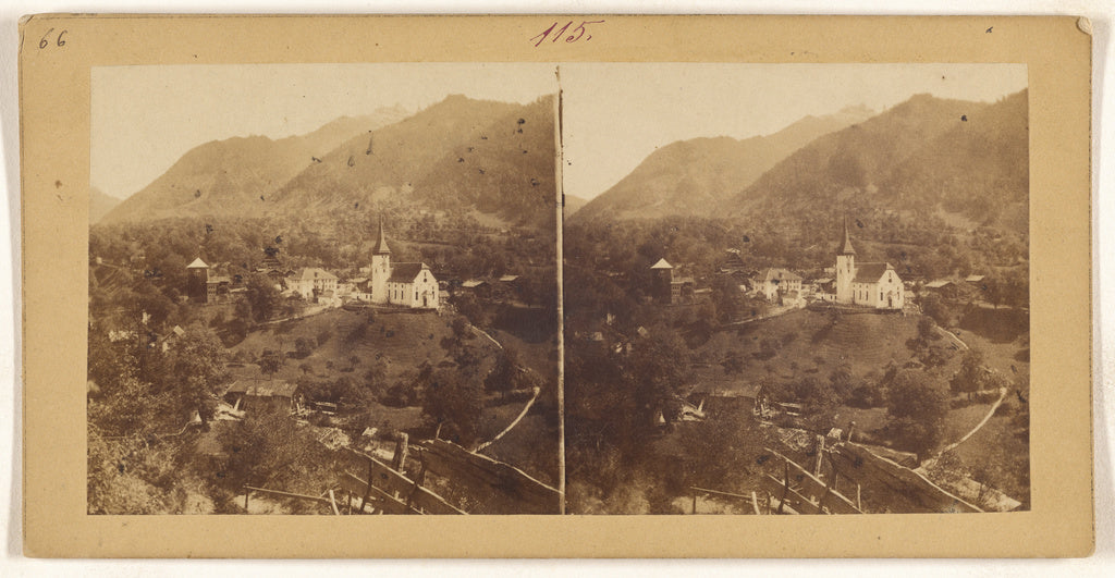 Unknown:Panorama de Burglen. Patrie de Guillaume Tell., Poster Print Wall Art