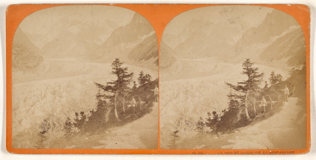 Unknown:Le Mer de Glace Vue du Montanvert, Poster Print Wall Art
