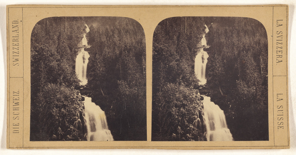 Unknown:Chute superieure du Giessbach., Poster Print Wall Art