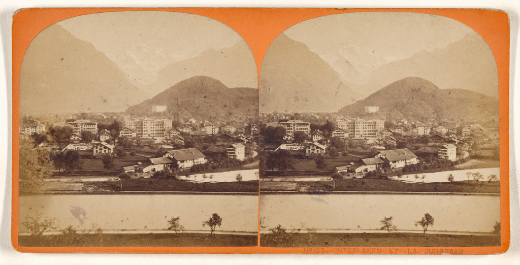 Unknown:Interlaken et La Jungfrau, Poster Print Wall Art