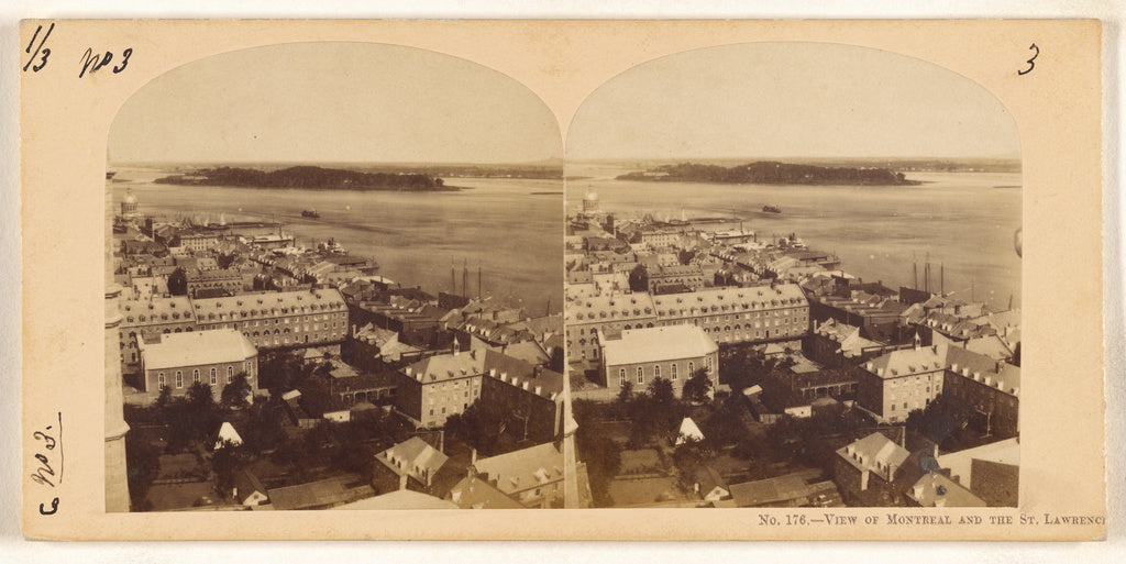 Unknown maker, Canadian:View of Montreal and the St. Lawrenc, Poster Print Wall Art