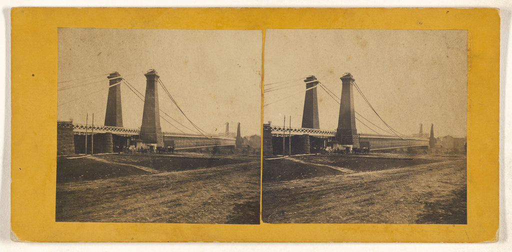 Unknown maker, Canadian:[Suspension Bridge below Niagara Fal, Poster Print Wall Art