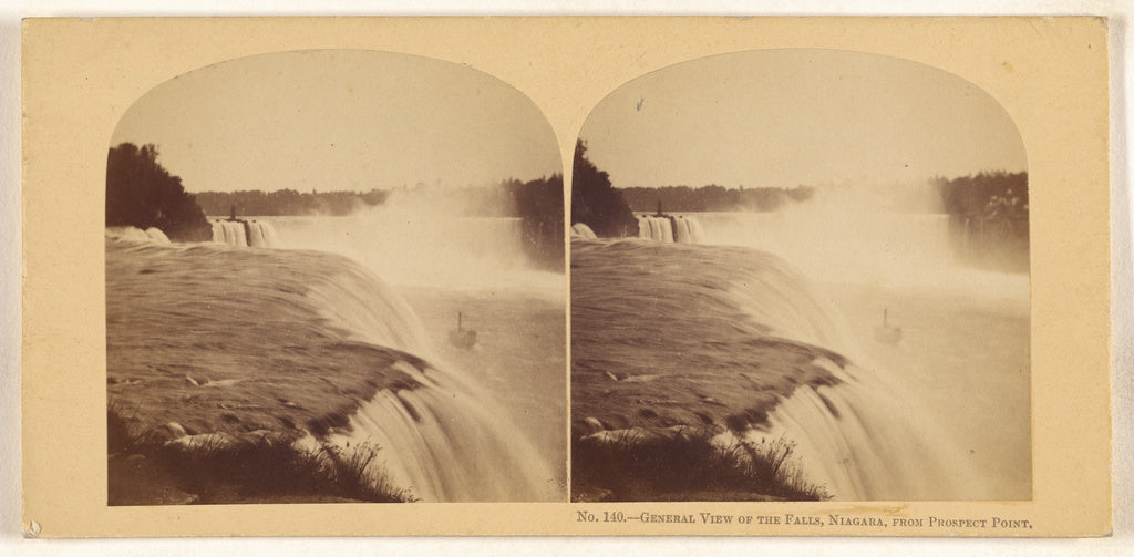 Unknown maker, Canadian:General View of the Falls, Niagara, , Poster Print Wall Art