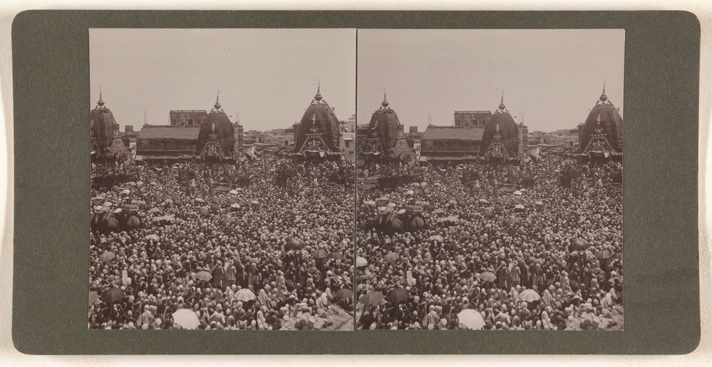 Unknown:The three cars of the Trinity. Viz. Jagannath, Balav, Poster Print Wall Art