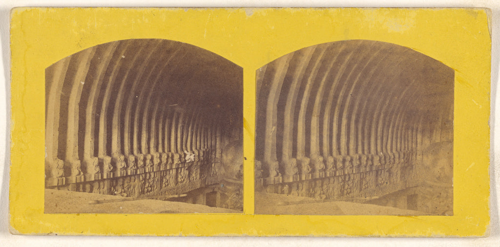Unknown:[Cave of Ellora. Arched roof of the interior of the , Poster Print Wall Art