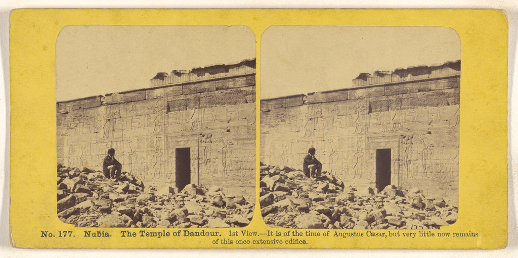 Unknown:Nubia. The Temple of Dandour. 1st View. - It is of t, Poster Print Wall Art