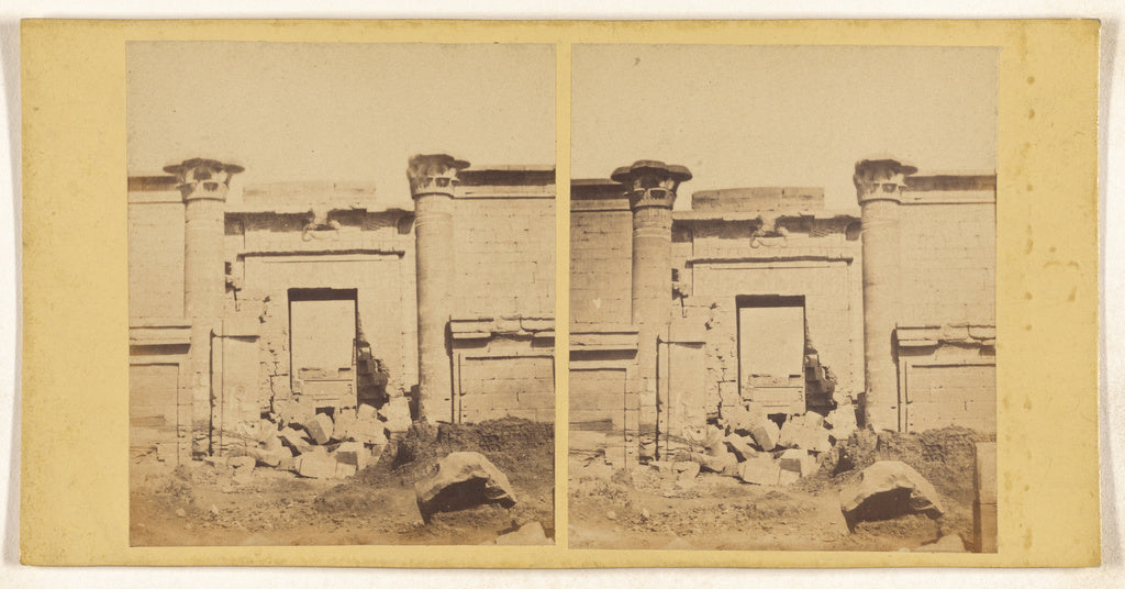 Unknown:Porte du Temple de Medinet-abou, Poster Print Wall Art