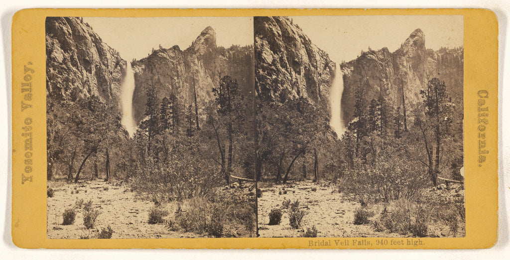 Unknown maker, American:Bridal Veil Falls, 940 feet high., Poster Print Wall Art